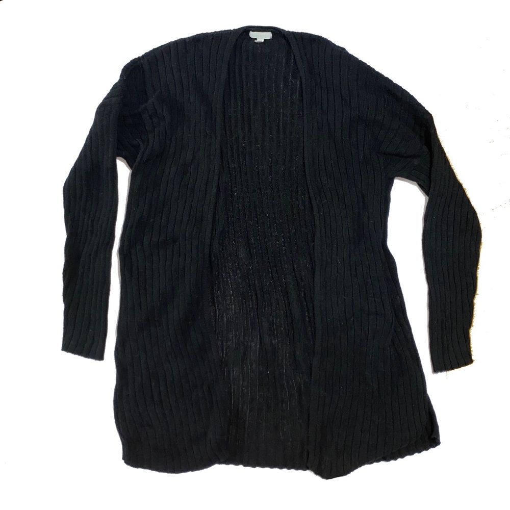 Side Slit Ribbed Cardigan